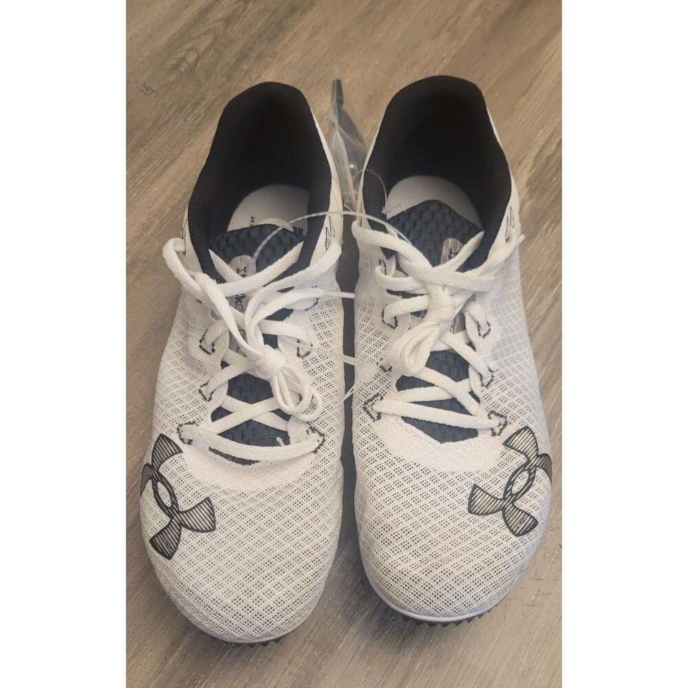 Under Armour Kick Distance 4 Track Spikes Men's 13 Women's 14.5 White Black